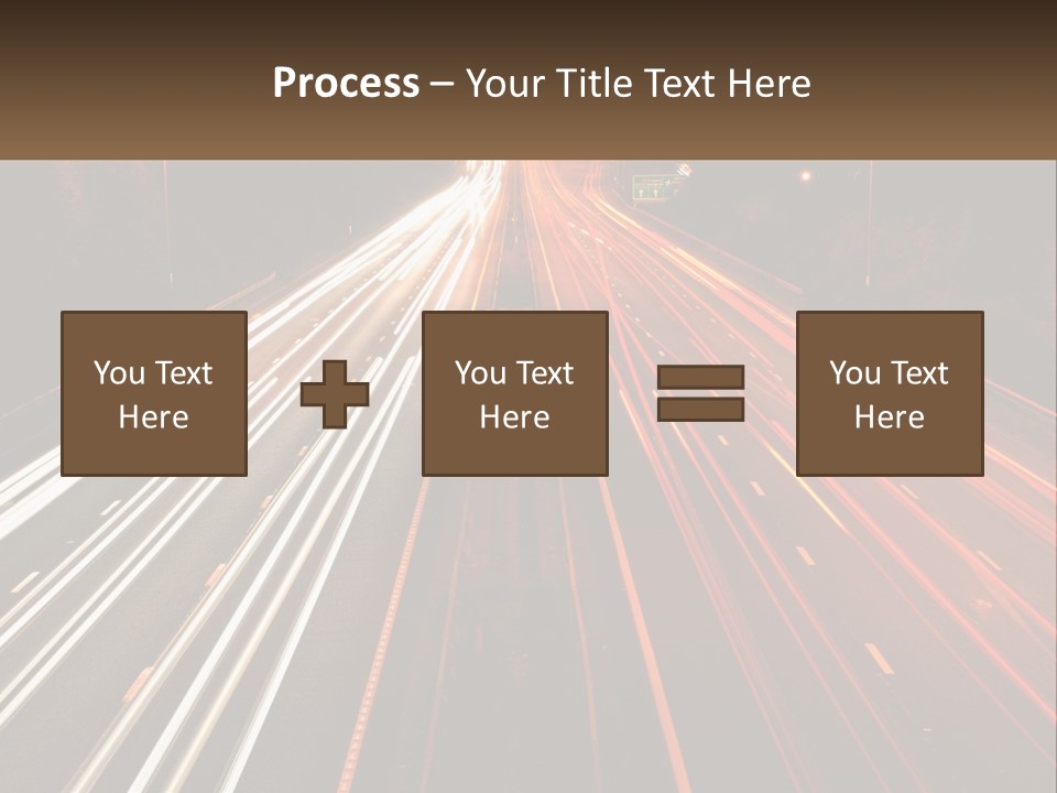 A Long Exposure Picture Of A Highway At Night PowerPoint Template