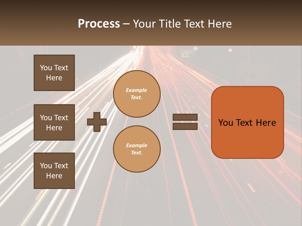 A Long Exposure Picture Of A Highway At Night PowerPoint Template
