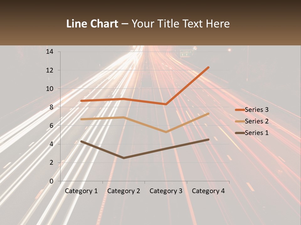 A Long Exposure Picture Of A Highway At Night PowerPoint Template