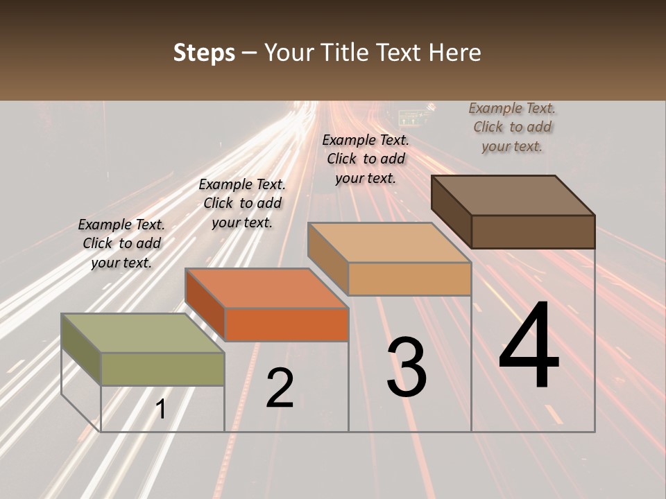 A Long Exposure Picture Of A Highway At Night PowerPoint Template
