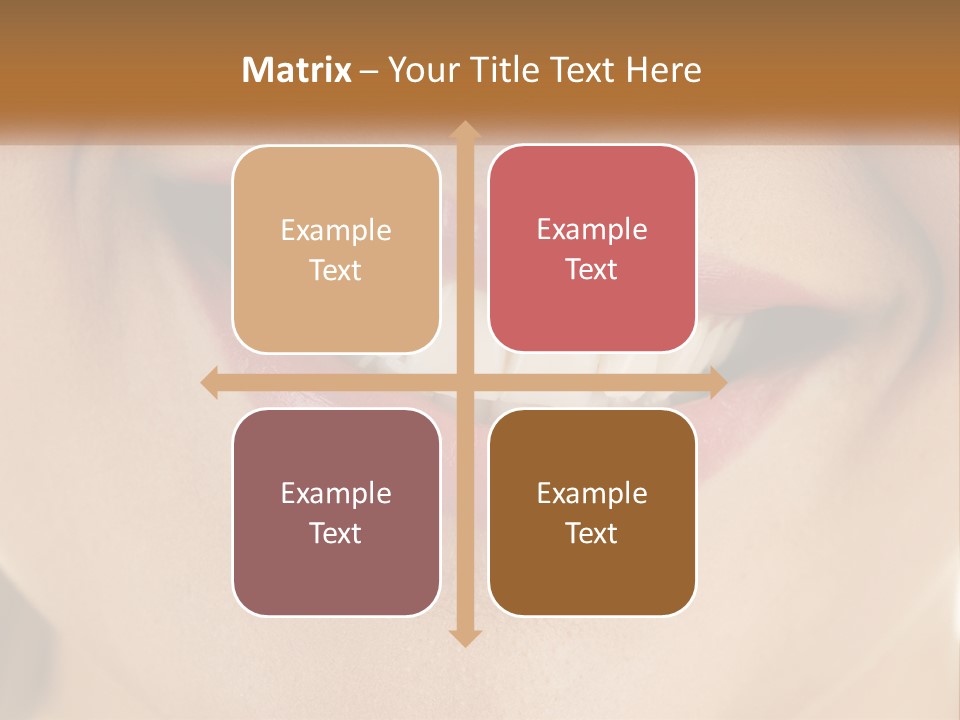 A Woman's Smile With White Teeth Powerpoint Template PowerPoint Template