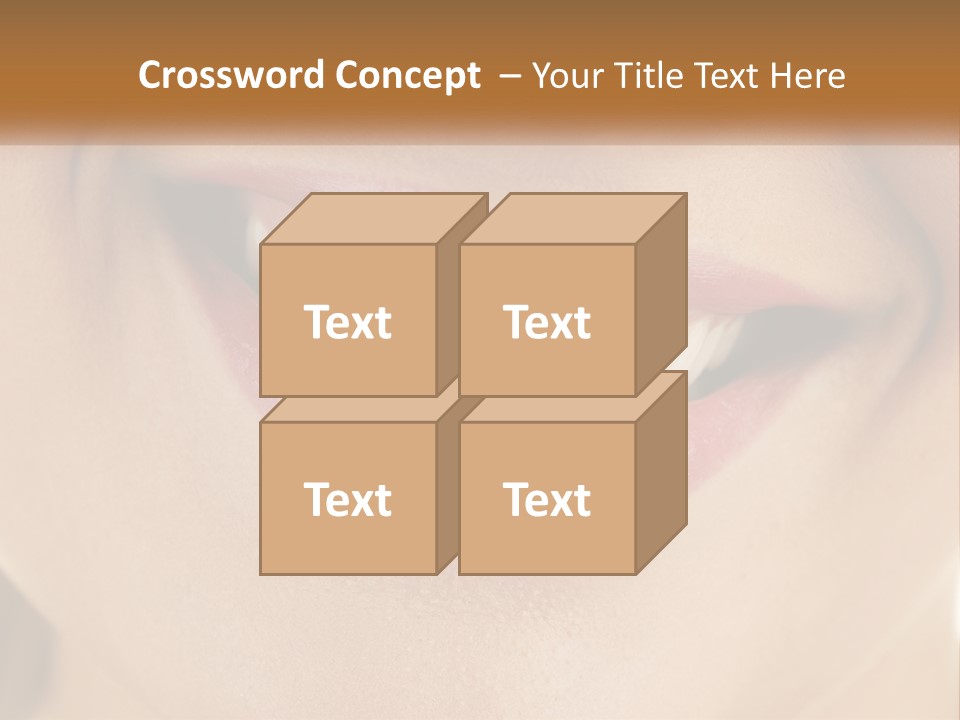 A Woman's Smile With White Teeth Powerpoint Template PowerPoint Template