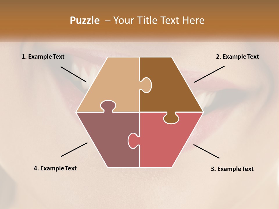 A Woman's Smile With White Teeth Powerpoint Template PowerPoint Template