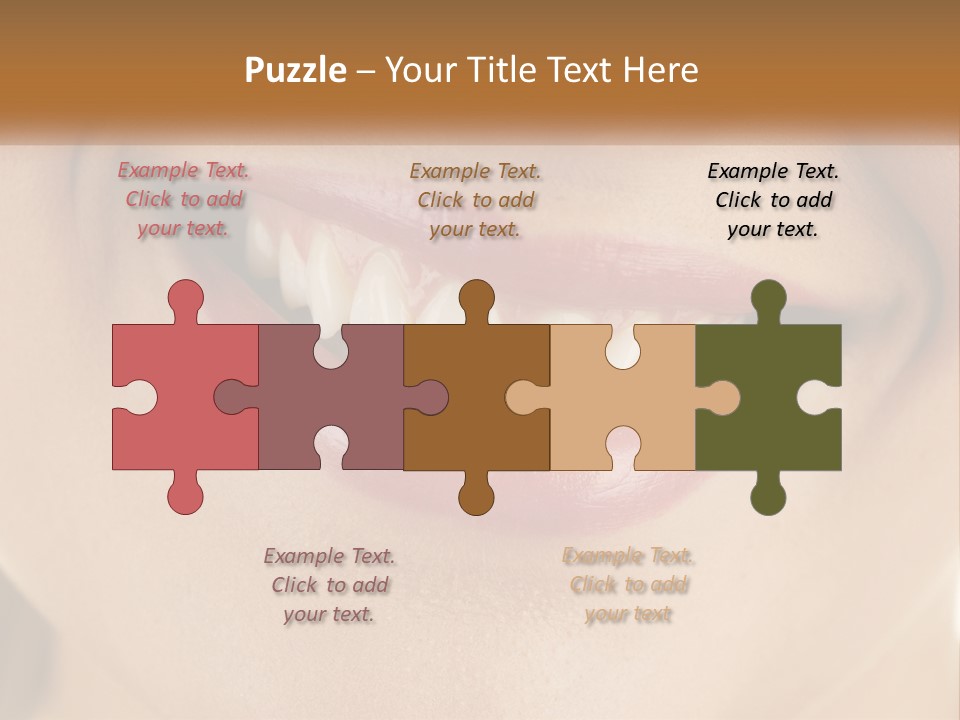 A Woman's Smile With White Teeth Powerpoint Template PowerPoint Template