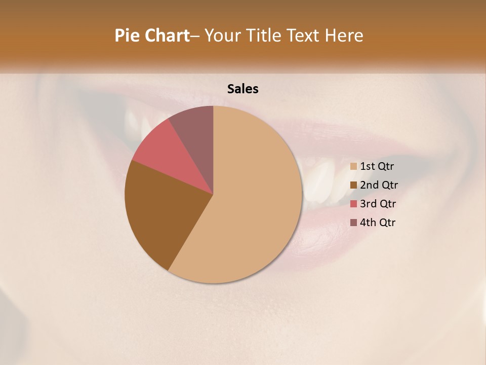 A Woman's Smile With White Teeth Powerpoint Template PowerPoint Template