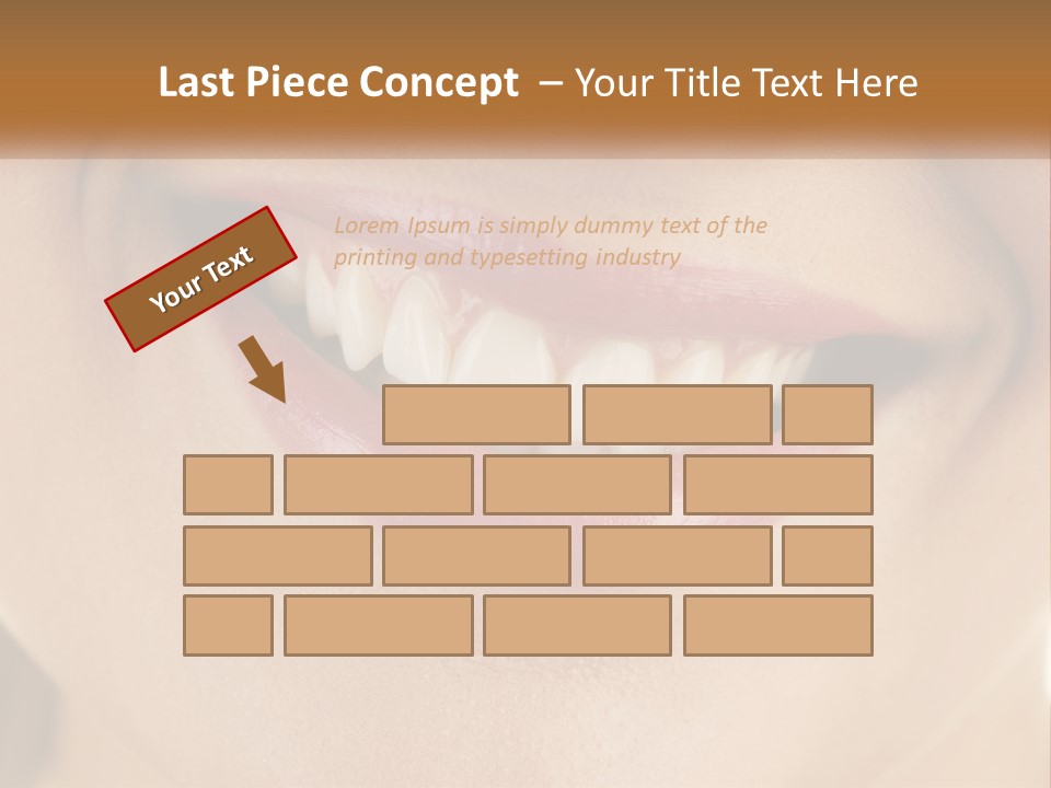 A Woman's Smile With White Teeth Powerpoint Template PowerPoint Template