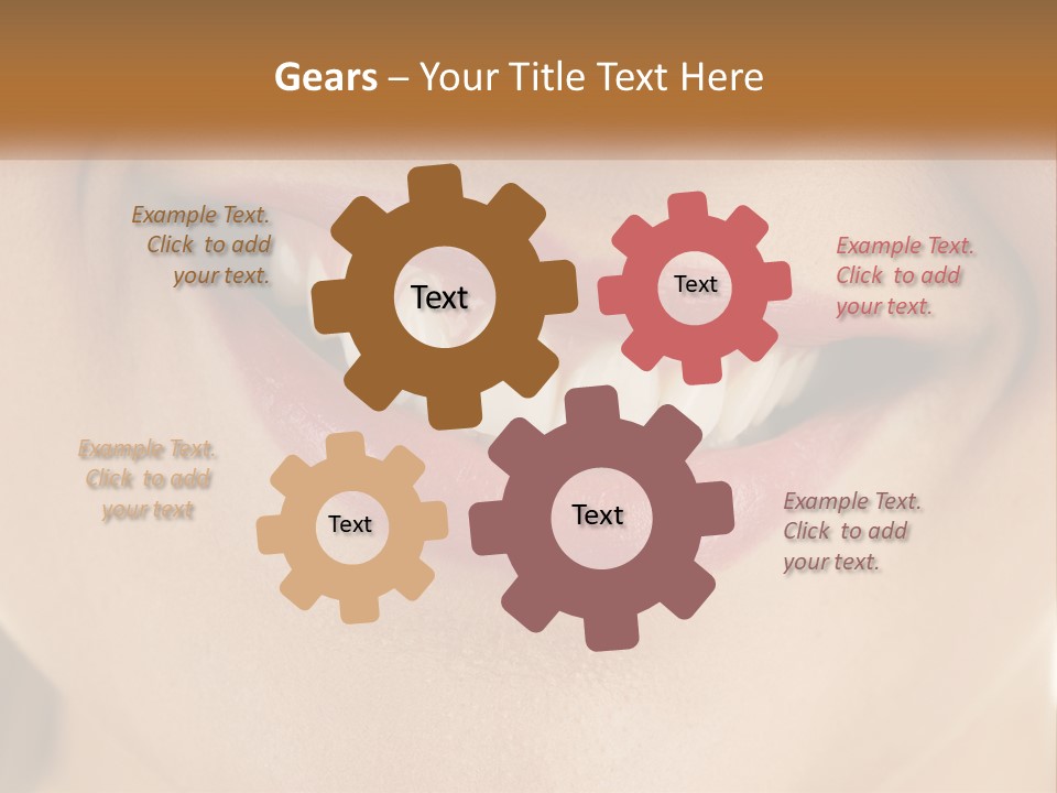 A Woman's Smile With White Teeth Powerpoint Template PowerPoint Template