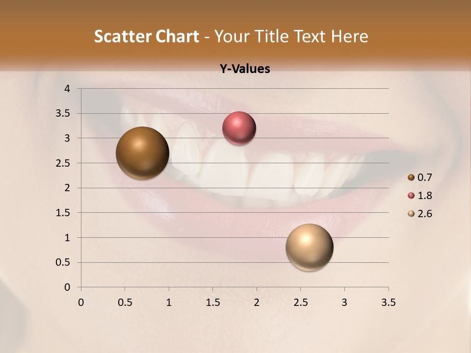 A Woman's Smile With White Teeth Powerpoint Template PowerPoint Template