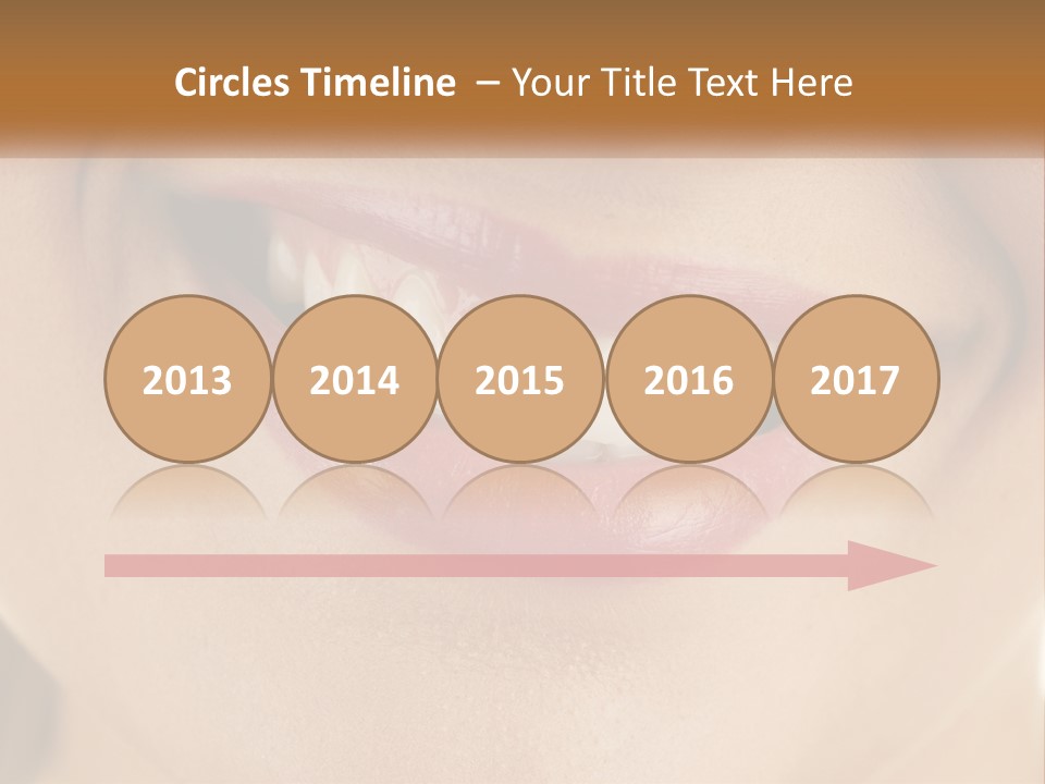 A Woman's Smile With White Teeth Powerpoint Template PowerPoint Template