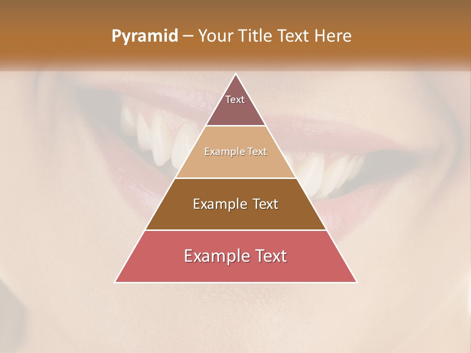 A Woman's Smile With White Teeth Powerpoint Template PowerPoint Template