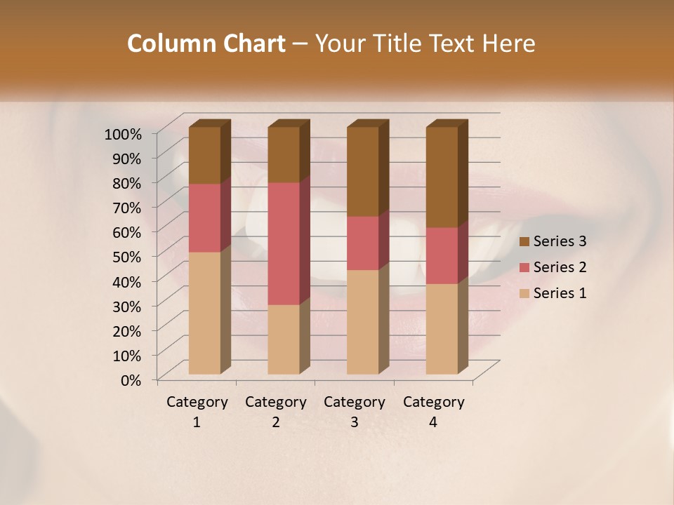 A Woman's Smile With White Teeth Powerpoint Template PowerPoint Template