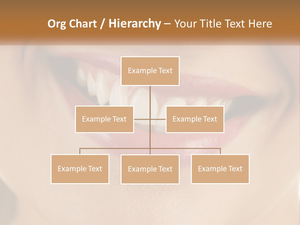 A Woman's Smile With White Teeth Powerpoint Template PowerPoint Template