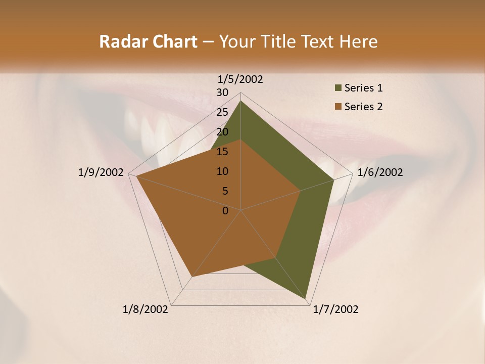 A Woman's Smile With White Teeth Powerpoint Template PowerPoint Template