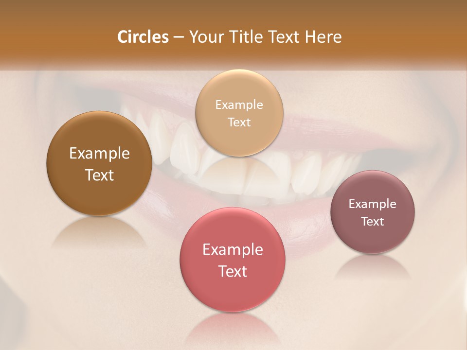 A Woman's Smile With White Teeth Powerpoint Template PowerPoint Template