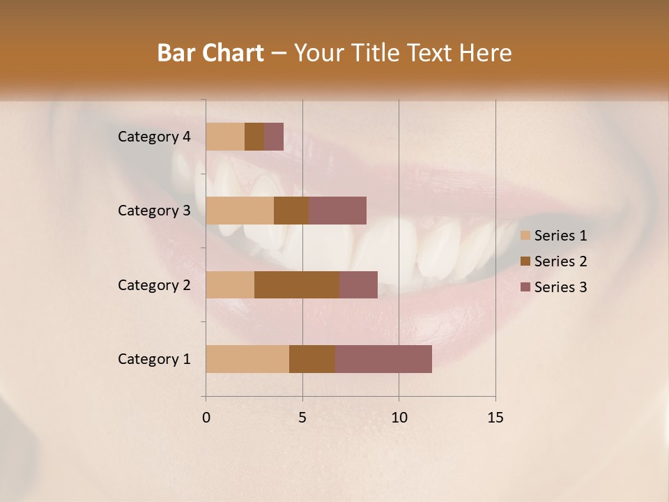 A Woman's Smile With White Teeth Powerpoint Template PowerPoint Template