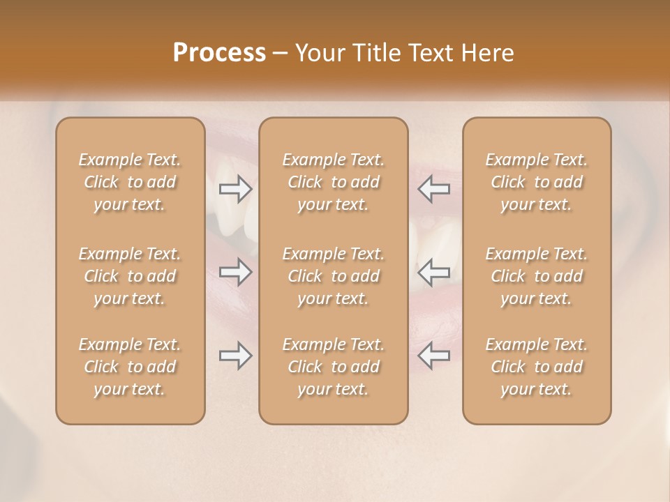 A Woman's Smile With White Teeth Powerpoint Template PowerPoint Template