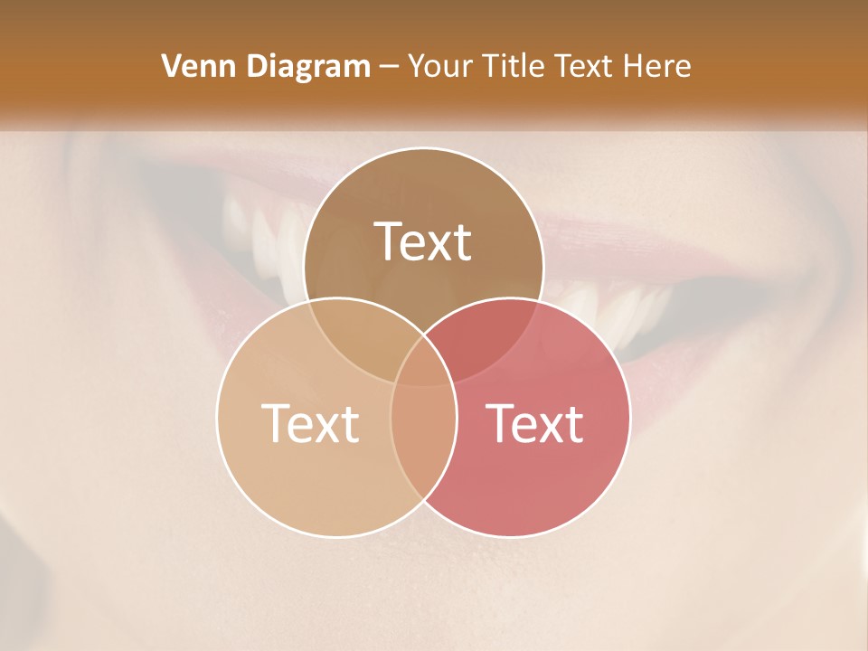 A Woman's Smile With White Teeth Powerpoint Template PowerPoint Template