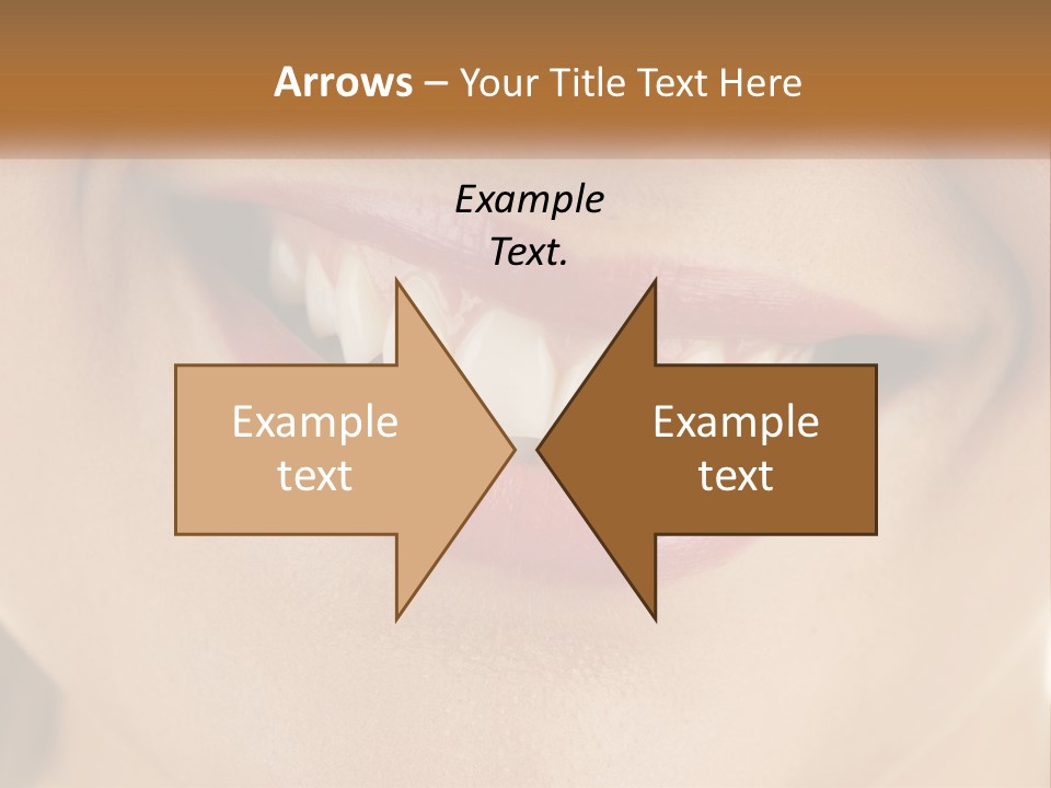 A Woman's Smile With White Teeth Powerpoint Template PowerPoint Template