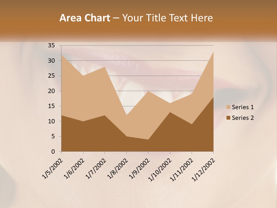 A Woman's Smile With White Teeth Powerpoint Template PowerPoint Template