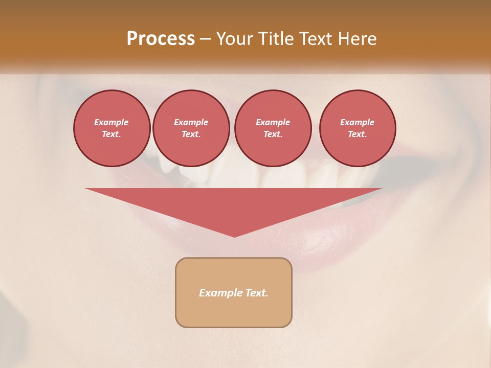 A Woman's Smile With White Teeth Powerpoint Template PowerPoint Template