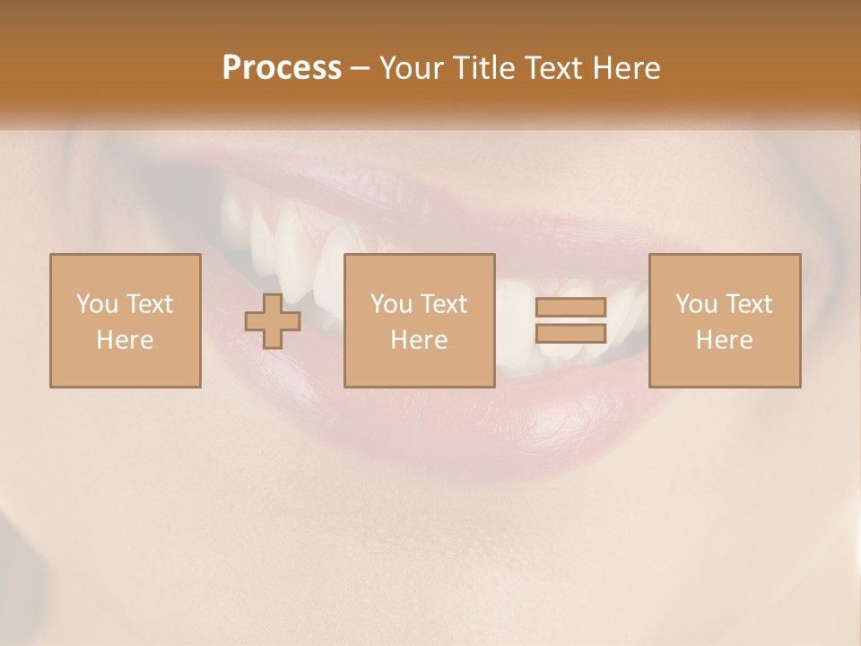 A Woman's Smile With White Teeth Powerpoint Template PowerPoint Template