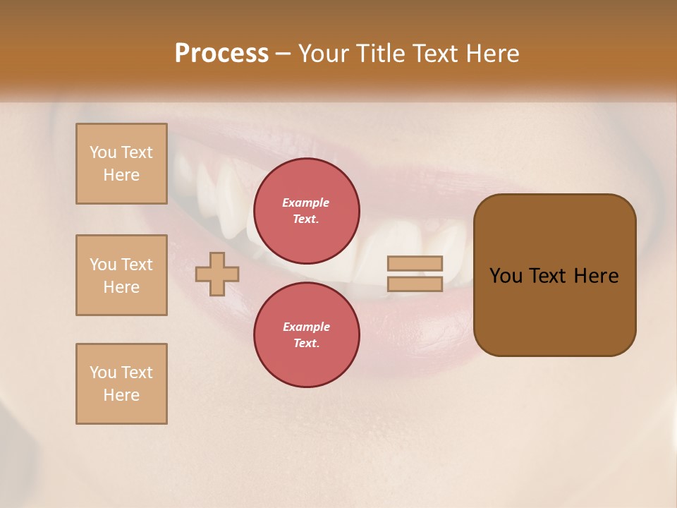 A Woman's Smile With White Teeth Powerpoint Template PowerPoint Template