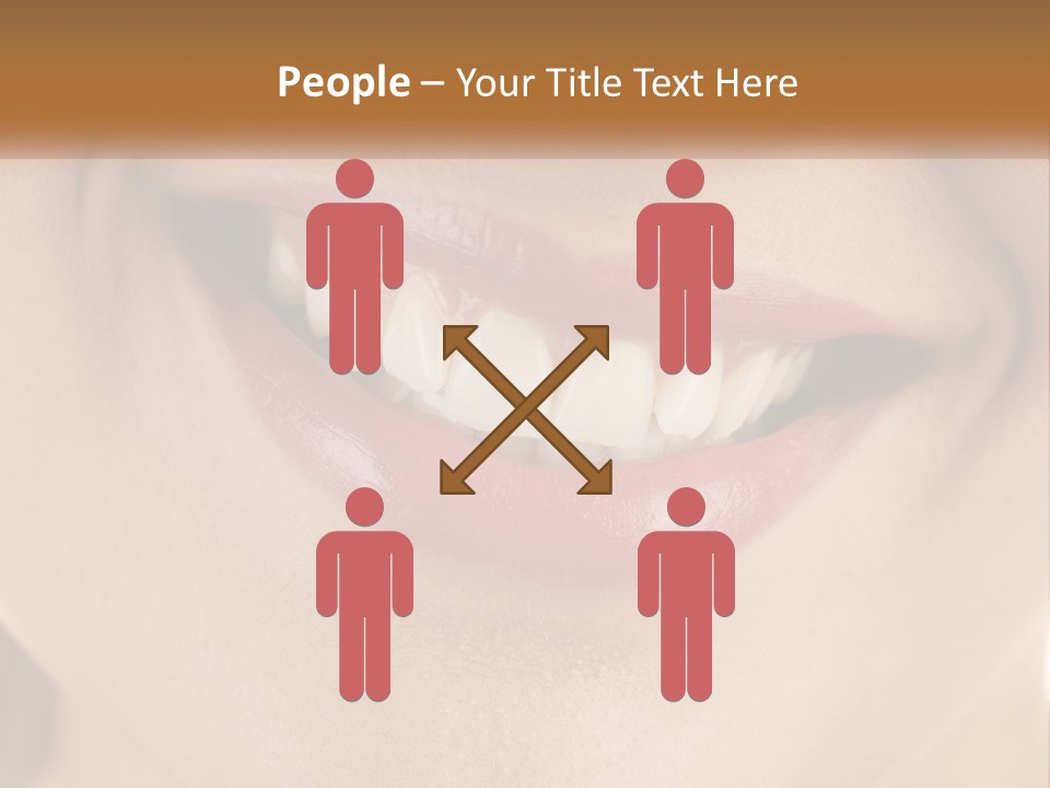 A Woman's Smile With White Teeth Powerpoint Template PowerPoint Template