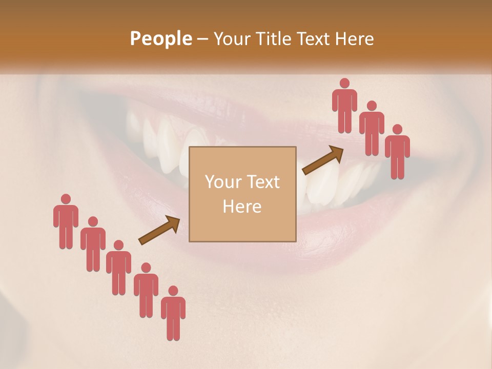 A Woman's Smile With White Teeth Powerpoint Template PowerPoint Template