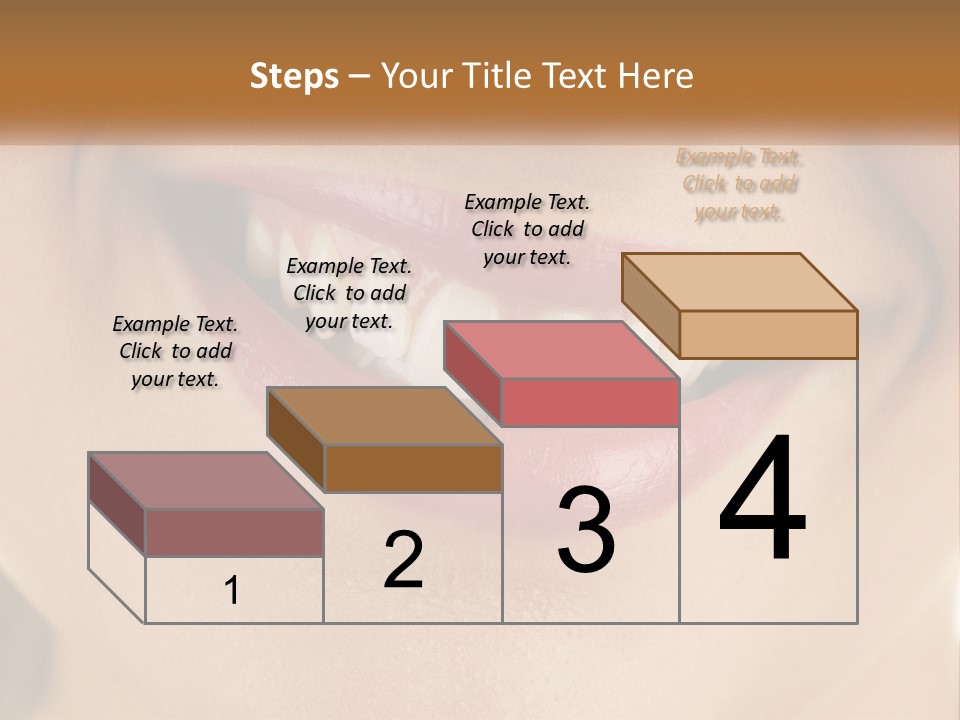 A Woman's Smile With White Teeth Powerpoint Template PowerPoint Template