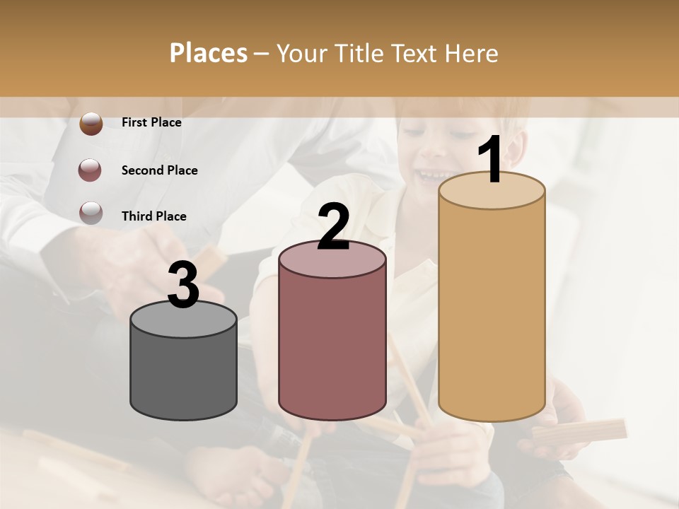 A Man Sitting On The Floor With A Child PowerPoint Template