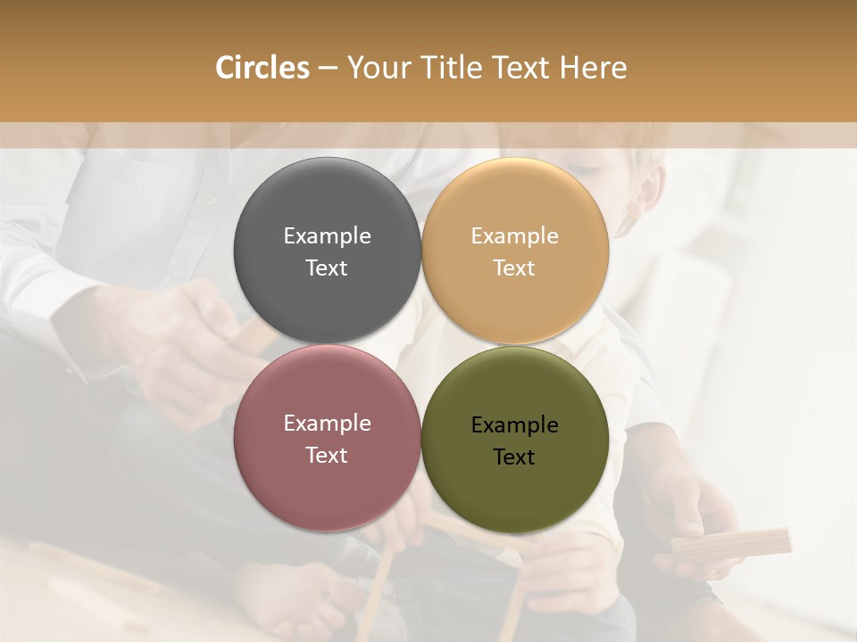 A Man Sitting On The Floor With A Child PowerPoint Template