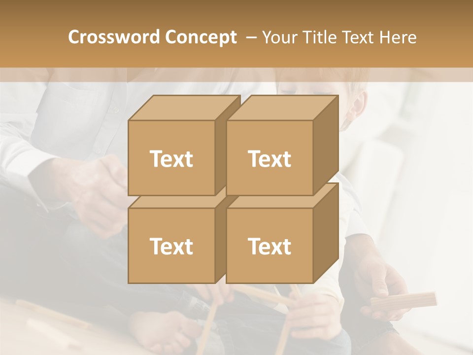 A Man Sitting On The Floor With A Child PowerPoint Template