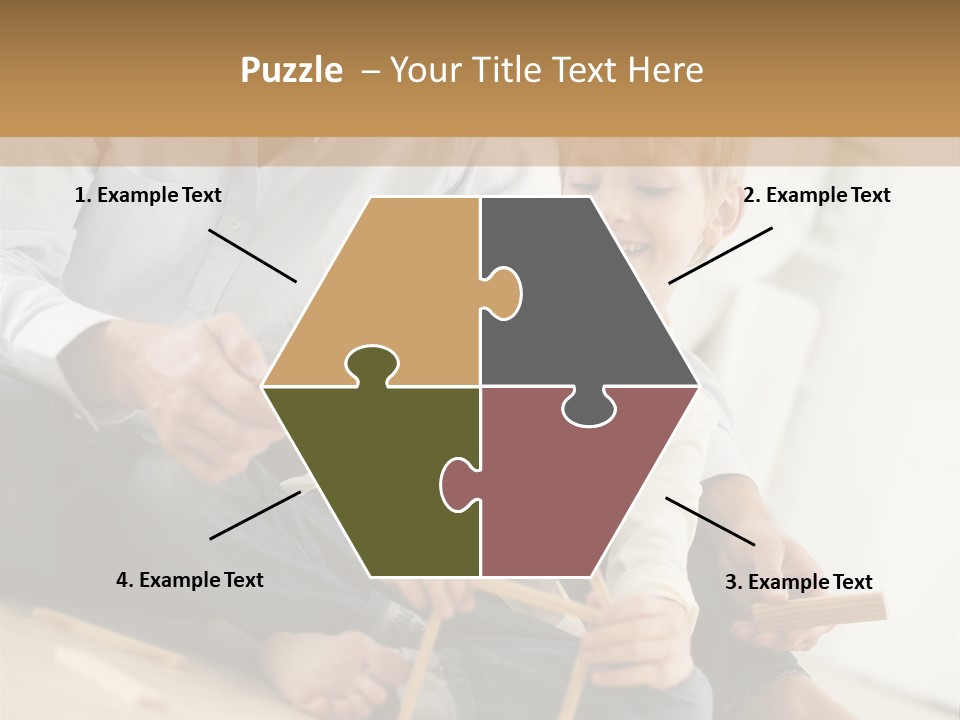 A Man Sitting On The Floor With A Child PowerPoint Template