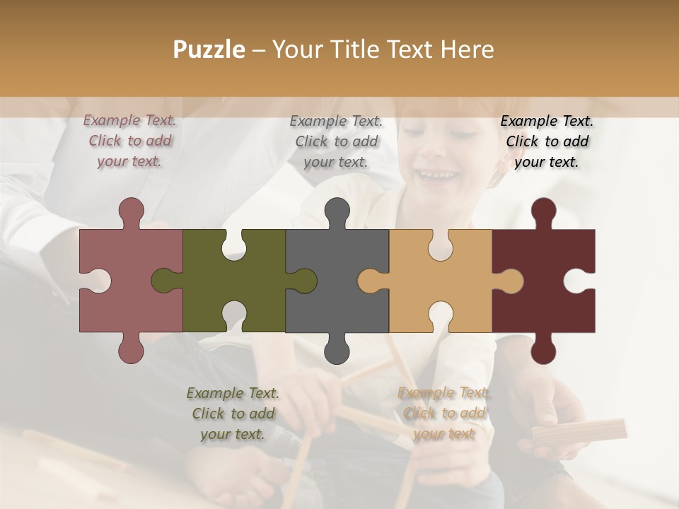 A Man Sitting On The Floor With A Child PowerPoint Template