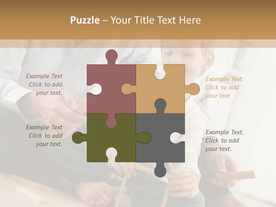 A Man Sitting On The Floor With A Child PowerPoint Template