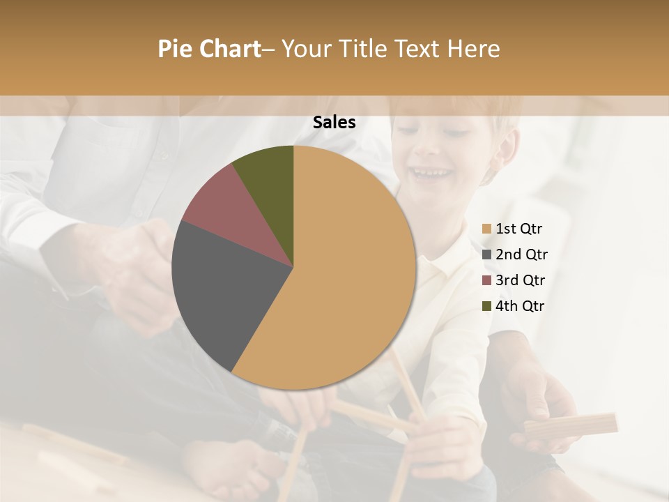 A Man Sitting On The Floor With A Child PowerPoint Template