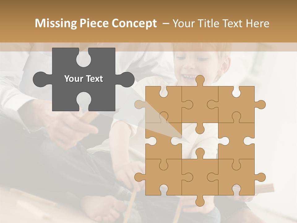 A Man Sitting On The Floor With A Child PowerPoint Template