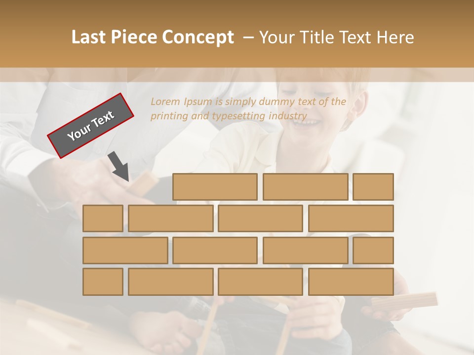 A Man Sitting On The Floor With A Child PowerPoint Template