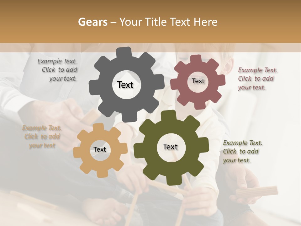 A Man Sitting On The Floor With A Child PowerPoint Template