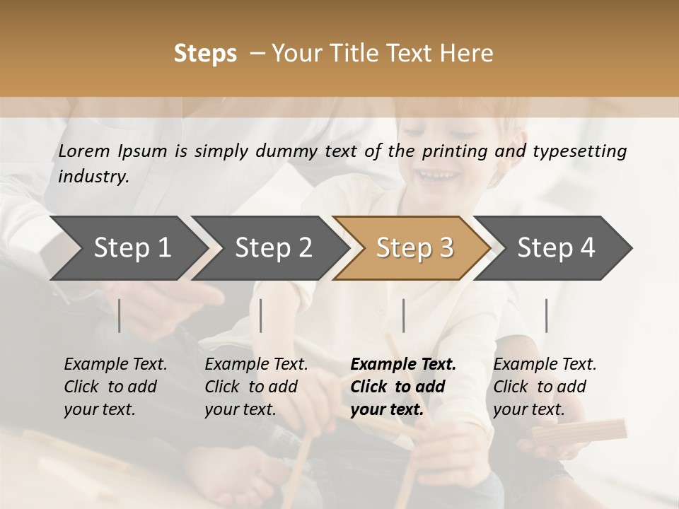 A Man Sitting On The Floor With A Child PowerPoint Template