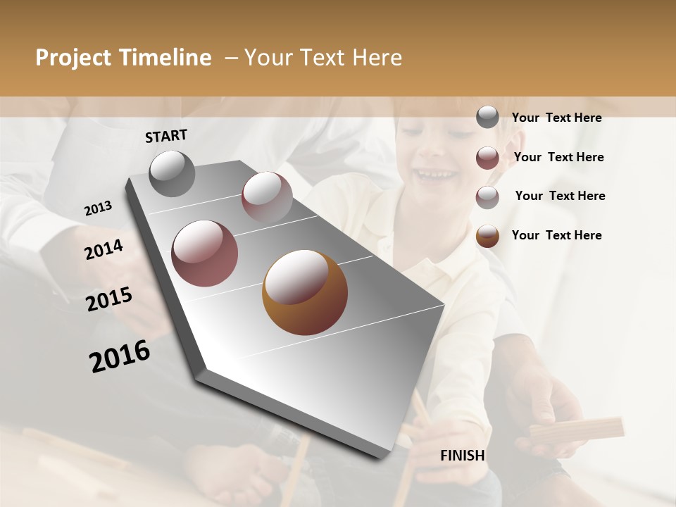 A Man Sitting On The Floor With A Child PowerPoint Template