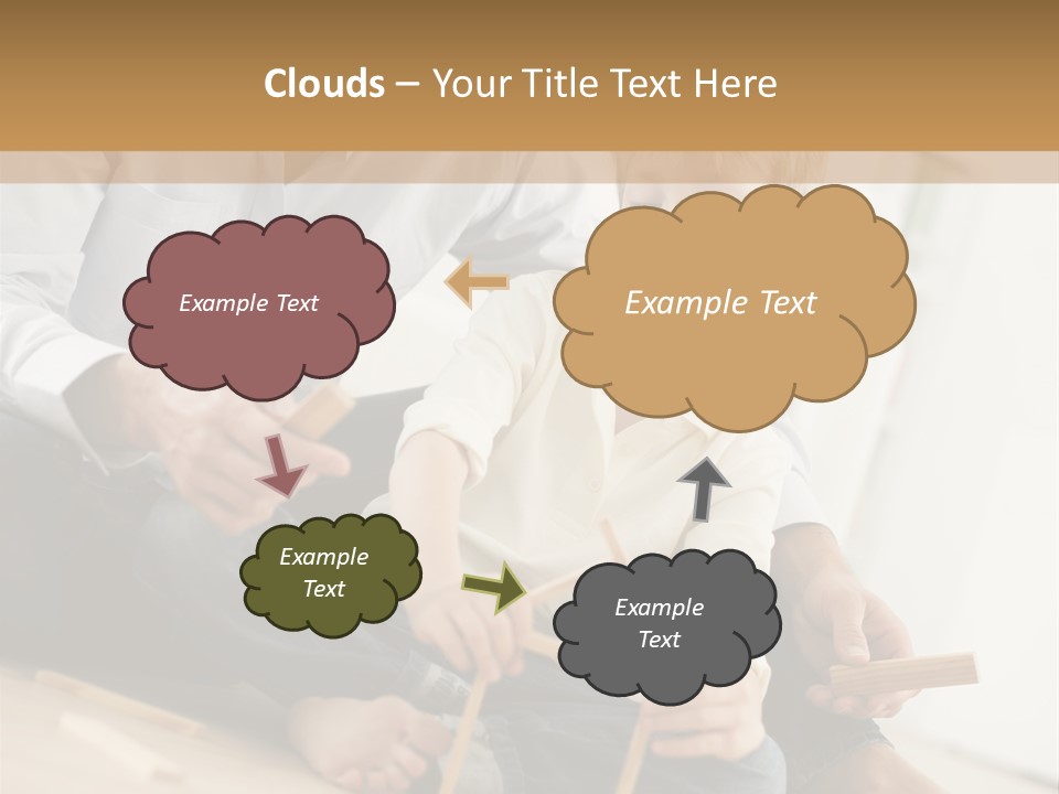 A Man Sitting On The Floor With A Child PowerPoint Template