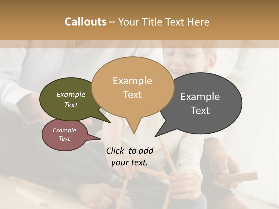 A Man Sitting On The Floor With A Child PowerPoint Template