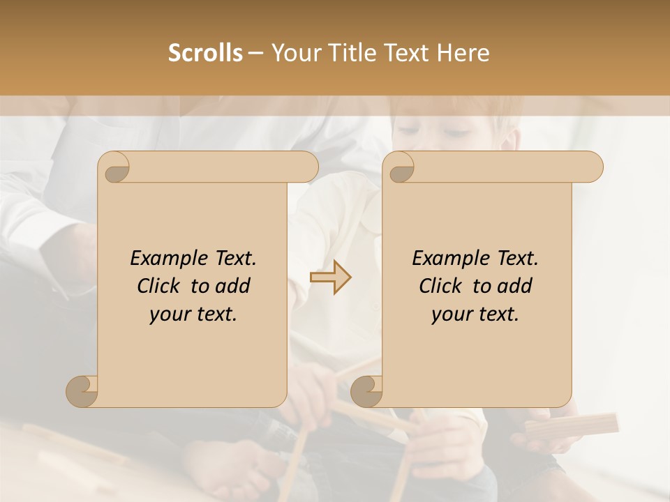 A Man Sitting On The Floor With A Child PowerPoint Template