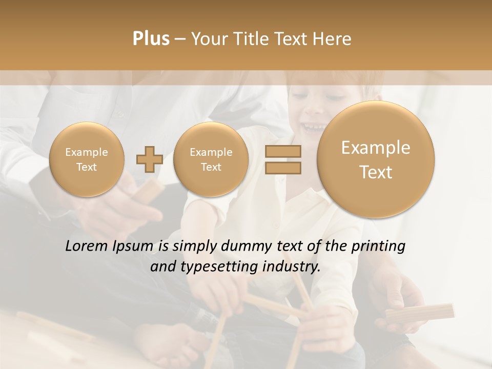 A Man Sitting On The Floor With A Child PowerPoint Template