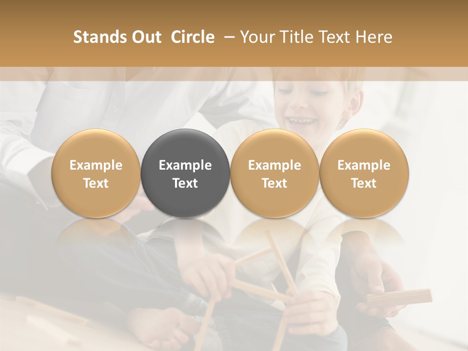 A Man Sitting On The Floor With A Child PowerPoint Template