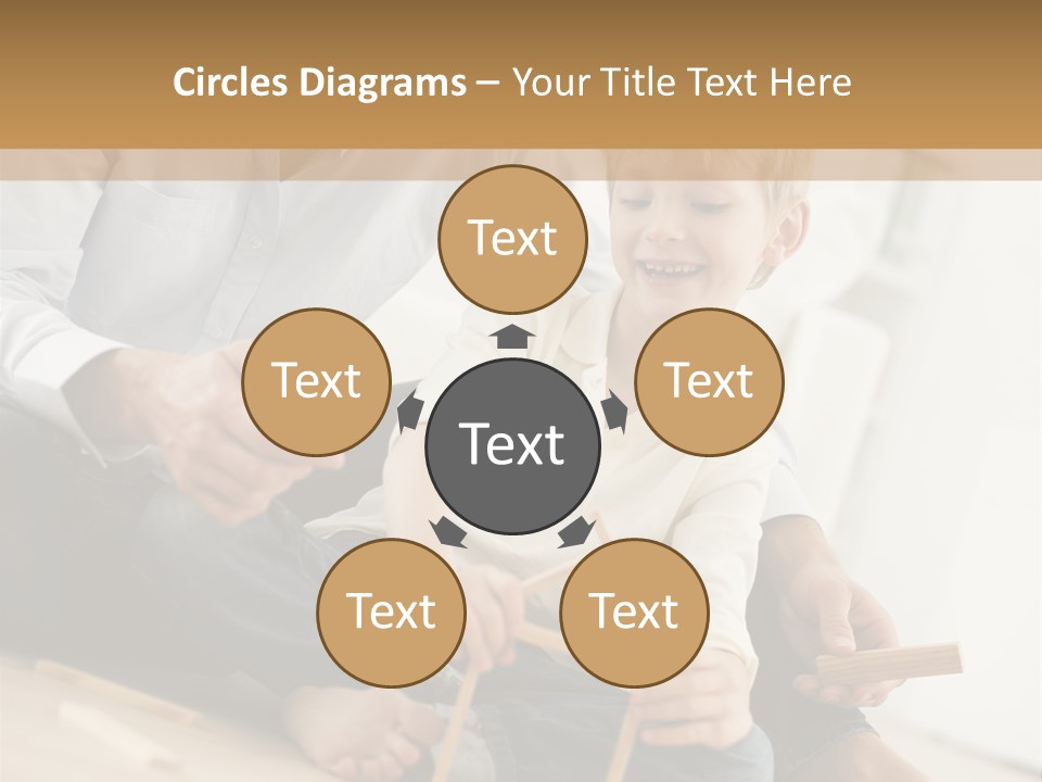 A Man Sitting On The Floor With A Child PowerPoint Template