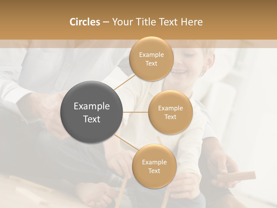 A Man Sitting On The Floor With A Child PowerPoint Template