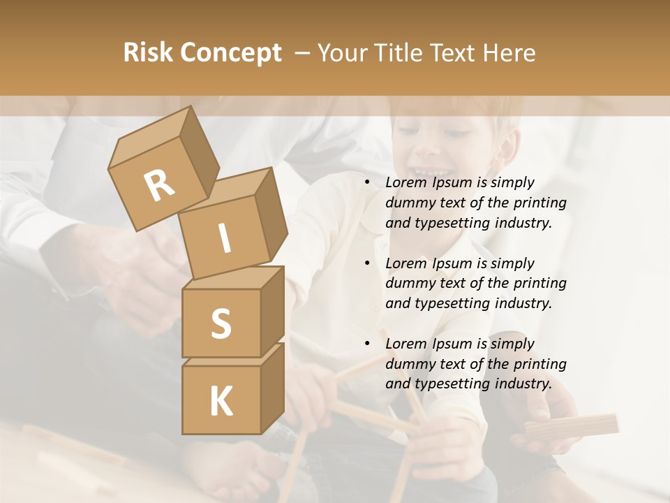 A Man Sitting On The Floor With A Child PowerPoint Template