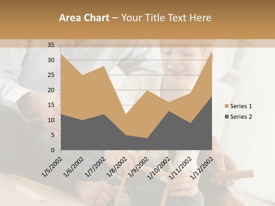 A Man Sitting On The Floor With A Child PowerPoint Template